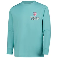 Youth  Light Green Indiana Hoosiers Merry Christmas Tree Long Sleeve T-Shirt