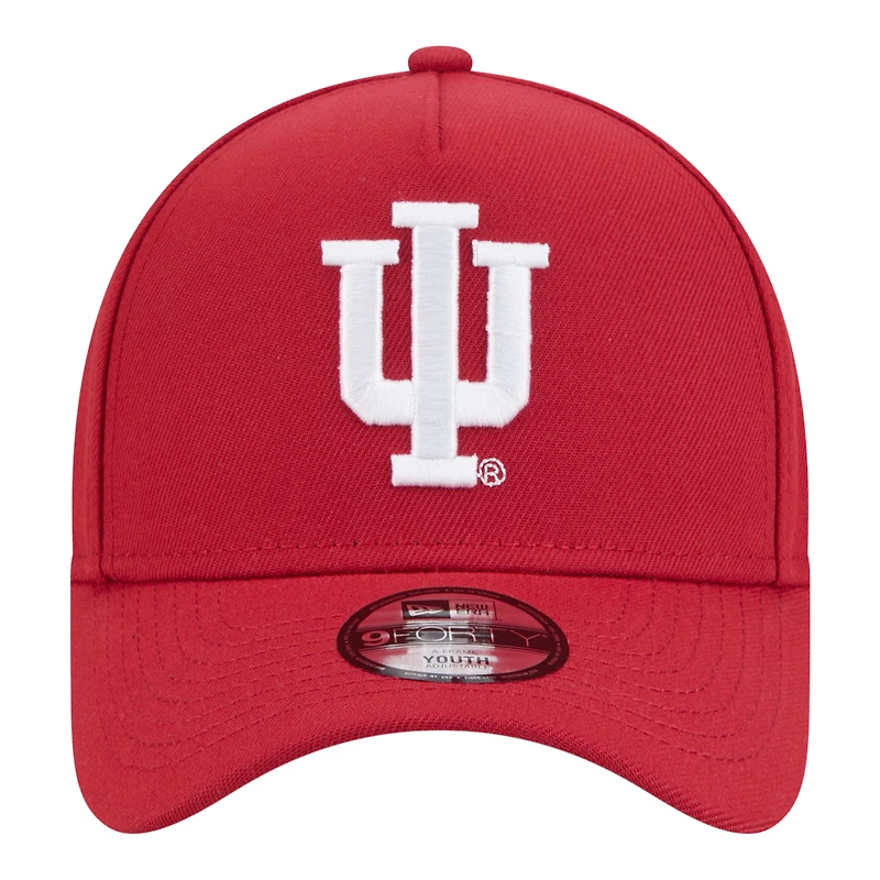 Youth New Era Crimson Indiana Hoosiers 9FORTY A-Frame Adjustable Hat