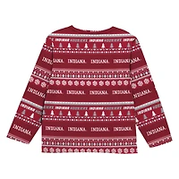 Youth Outerstuff  Crimson Indiana Hoosiers Ugly Sweater Pajama Set