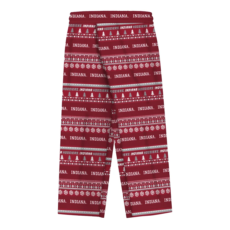 Youth Outerstuff  Crimson Indiana Hoosiers Ugly Sweater Pajama Set