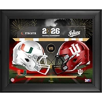 Indiana Hoosiers vs. Miami Hurricanes College Football Playoff 2026 National Championship Game Matchup Framed 11" x 14" Collage