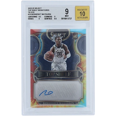 Bennedict Mathurin Indiana Pacers Autographed 2022-23 Panini Select Tie Dye Prizm #TSS-BNM #2/25 BGS Authenticated 9/10 Rookie Card - 9.5,9,9,8.5 Subgrades