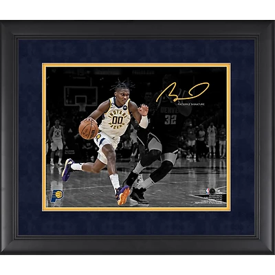 Bennedict Mathurin Indiana Pacers Fac-similé Signature Encadré 11" x 14 " Photographie vedette