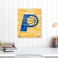 Impression giclée sur toile étirée 16" x 20" des Indiana Pacers - Art par Charlie Turano III