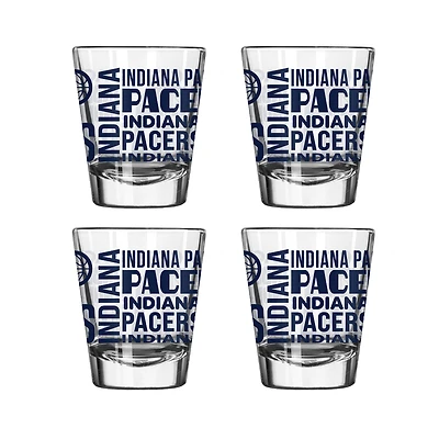 Ensemble de 4 verres à shot de 6 cl (2 oz) Logo Brands Indiana Pacers