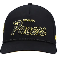 Men's '47 Black Indiana Pacers Crosstown Script Hitch Snapback Hat