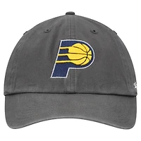 Men's '47 Charcoal Indiana Pacers Primary Logo Clean Up Adjustable Hat