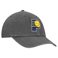 Men's '47 Charcoal Indiana Pacers Primary Logo Clean Up Adjustable Hat