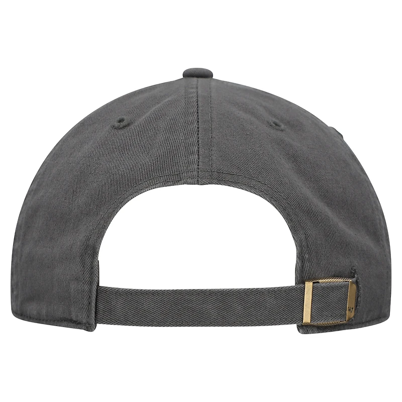 Men's '47 Charcoal Indiana Pacers Primary Logo Clean Up Adjustable Hat