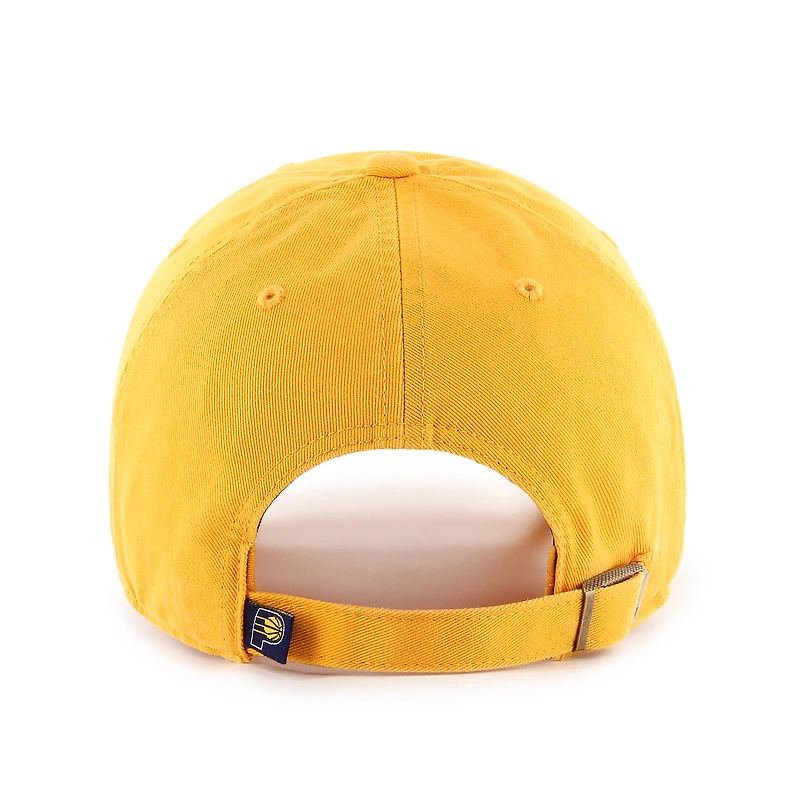Men's '47 Gold Indiana Pacers Core Logo Clean Up Adjustable Hat