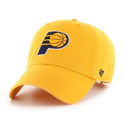Casquette ajustable Indiana Pacers Core Logo Clean Up pour homme, couleur or, modèle 47
