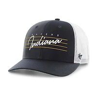 Casquette ajustable Downburst Trucker bleu marine 1947 pour homme des Indiana Pacers