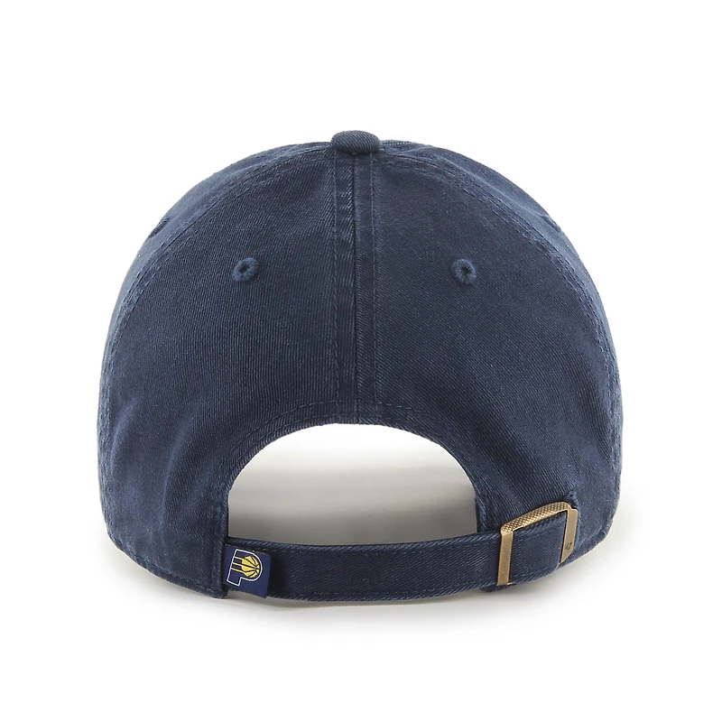 Men's '47 Navy Indiana Pacers Team Logo Clean Up Adjustable Hat