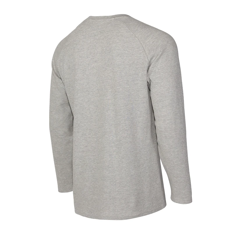 T-shirt Henley à manches longues en tricot thermique Hawthorn pour homme, gris, des Indiana Pacers, de la collection Concepts Sport