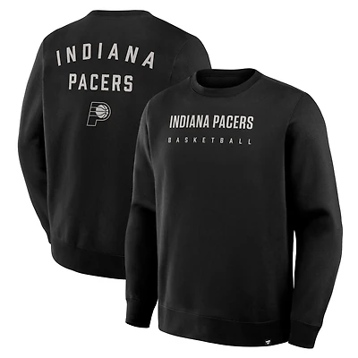 Men's Fanatics Black Indiana Pacers Crossover Collection Defensive Rotation Drill Premium Pullover Sweatshirt