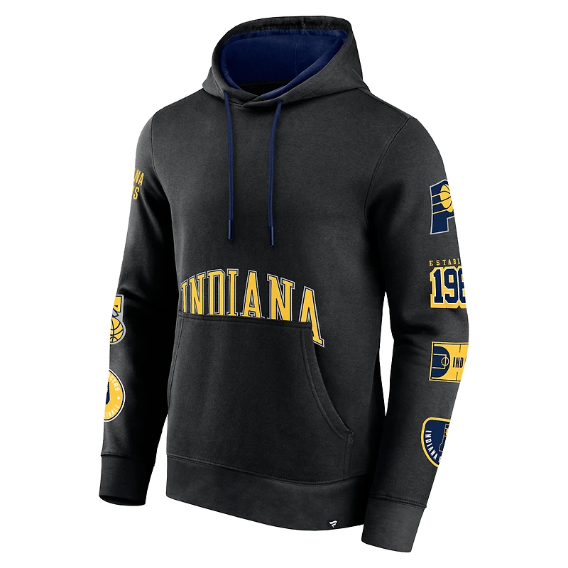 Sweat à capuche noir Fanatics pour hommes Indiana Pacers Home Court