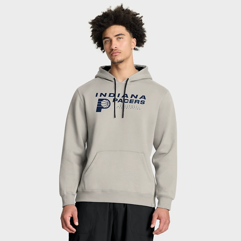 Men's Fanatics Off White Indiana Pacers Crossover Collection Blocked Shot Premium Pullover Hoodie