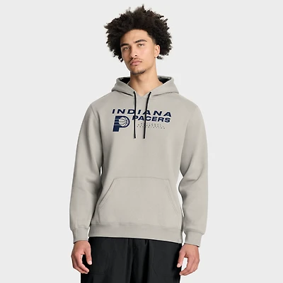 Sweat à capuche premium blanc cassé pour homme, collection Crossover des Indiana Pacers, avec logo Blocked Shot