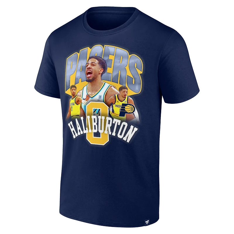Men's Fanatics Tyrese Haliburton Navy Indiana Pacers Notorious 4.0 T-Shirt