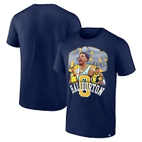 T-shirt Fanatics Tyrese Haliburton bleu marine pour homme, Notorious 4.0, Indiana Pacers