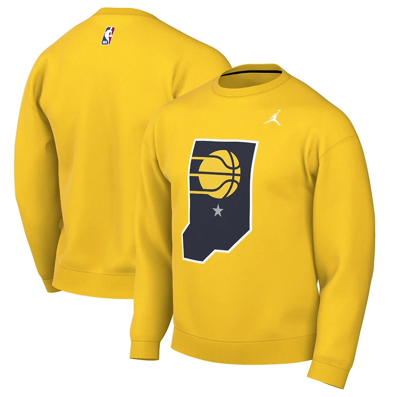 Men's Jordan Brand Gold Indiana Pacers Statement Edition Sweatshirt