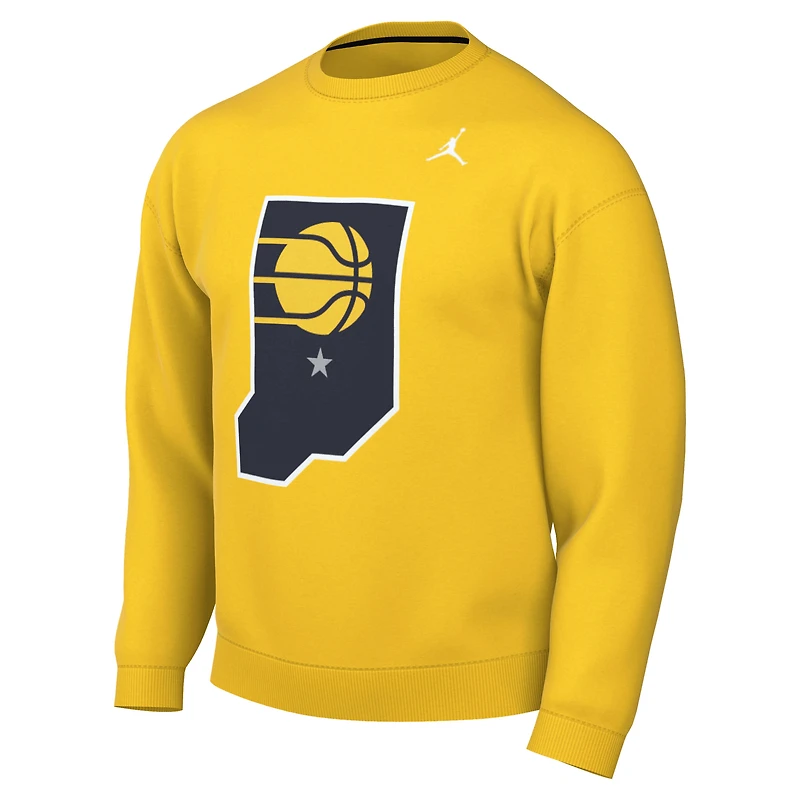 Sweat-shirt Jordan Brand Gold Indiana Pacers Statement Edition pour homme