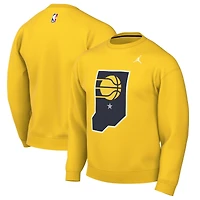 Sweat-shirt Jordan Brand Gold Indiana Pacers Statement Edition pour homme