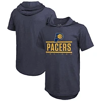 T-shirt à capuche bleu marine pour homme Majestic Threads, motif tri-blend, Indiana Pacers