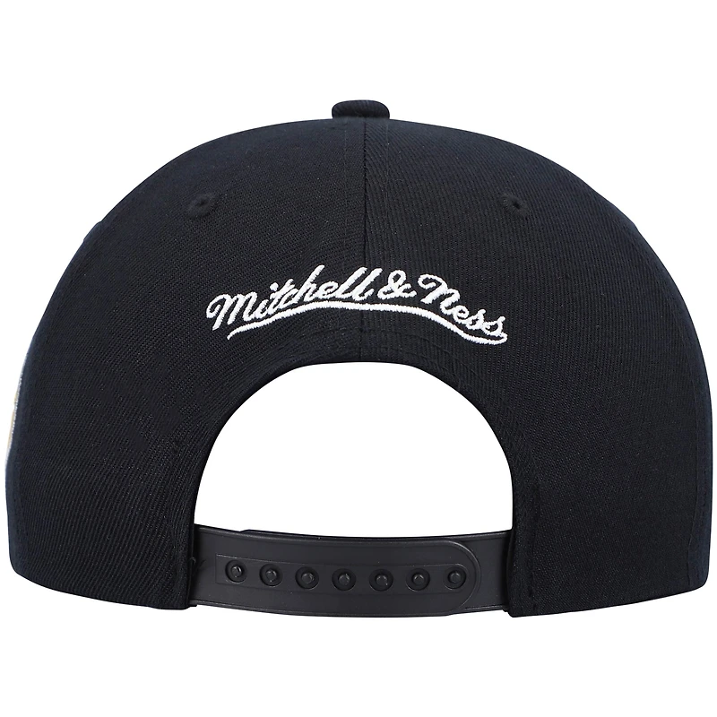 Casquette snapback Mitchell & Ness Hardwood Classics Script 2.0 noire pour homme, Indiana Pacers