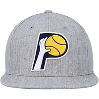Men's Mitchell & Ness Heather Gray Indiana Pacers Hardwood Classics 2.0 Snapback Hat