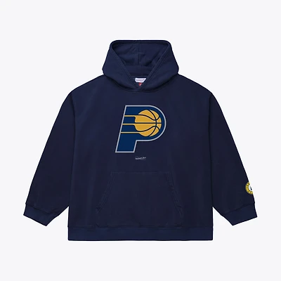 Sweat à capuche basique en polaire Mitchell & Ness bleu marine Indiana Pacers pour homme