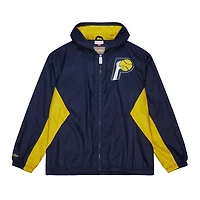 Men's Mitchell & Ness Navy Indiana Pacers Playmaker Full-Zip Windbreaker Jacket