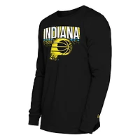 T-shirt à manches longues noir New Era pour homme Indiana Pacers 2024/25 City Edition