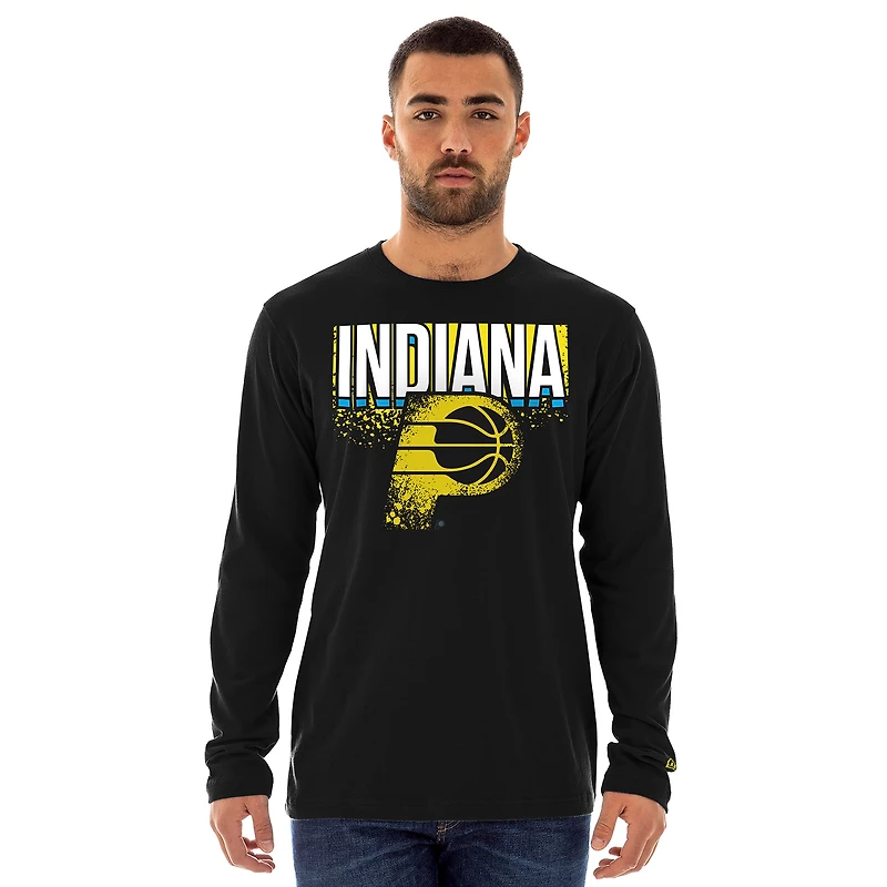 T-shirt à manches longues noir New Era pour homme Indiana Pacers 2024/25 City Edition