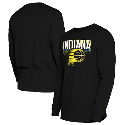T-shirt à manches longues noir New Era pour homme Indiana Pacers 2024/25 City Edition