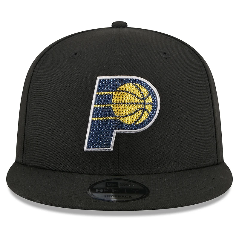 Men's New Era Black Indiana Pacers 2026 NBA Draft Crystal 9FIFTY Snapback Hat