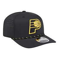 Men's New Era Black Indiana Pacers Sport Rope Vented Stretch-Snap 9SEVENTY Hat