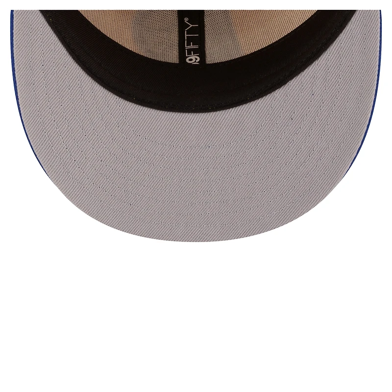 Men's New Era Gold/Royal Indiana Pacers 80s Throwback 59FIFTY Fitted Hat