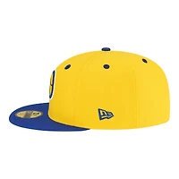 Men's New Era  Gold/Royal Indiana Pacers 80s Throwback 59FIFTY Fitted Hat