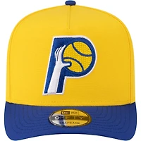Men's New Era  Gold/Royal Indiana Pacers 80s Throwback A-Frame 9FIFTY Snapback Hat