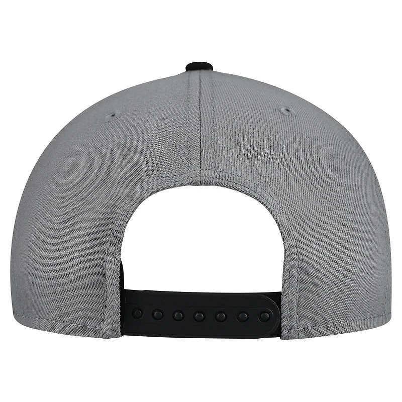 Men's New Era Gray Indiana Pacers Core Logo Storm Gray Two-Tone 9FIFTY Snapback Hat