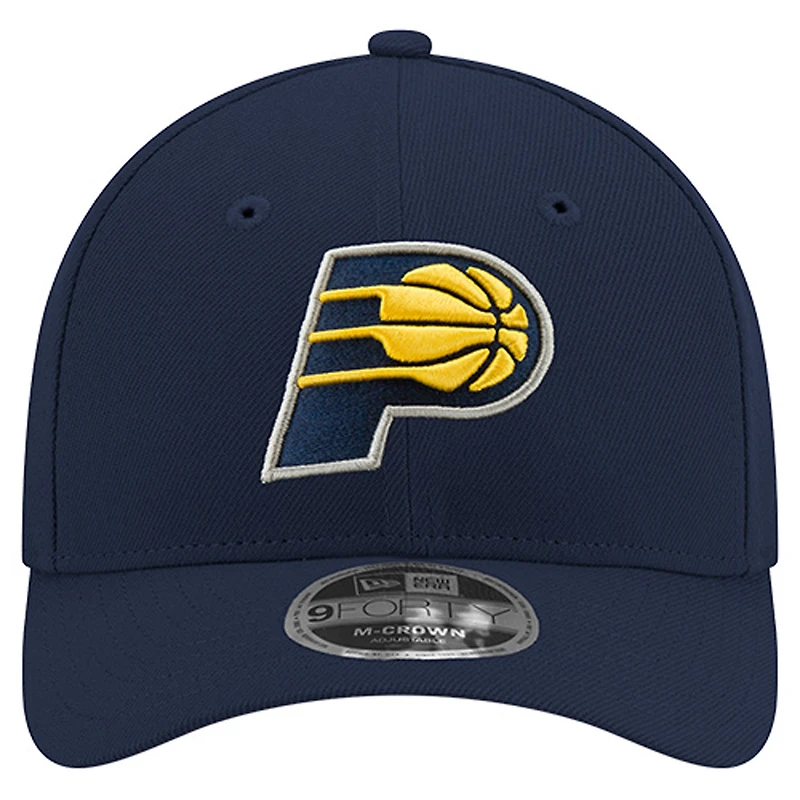 Men's New Era Navy Indiana Pacers 9FORTY Stock M-Crown Adjustable Hat