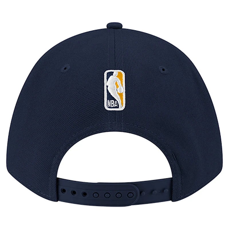Casquette ajustable New Era bleu marine Indiana Pacers 9FORTY Stock M-Crown pour homme