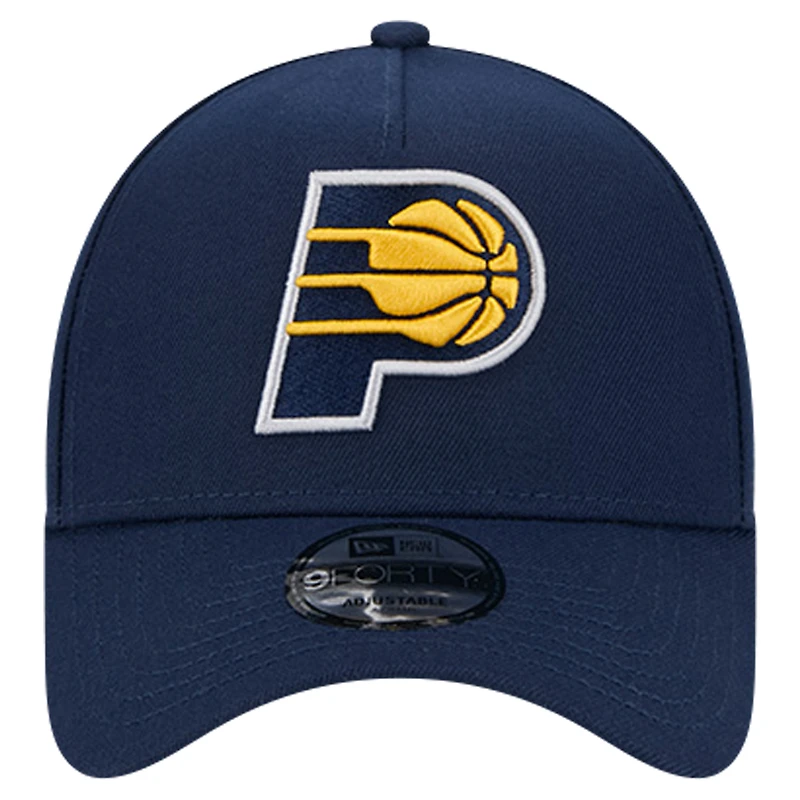 Casquette ajustable 9FORTY A-Frame Indiana Pacers New Era pour hommes, bleu marine