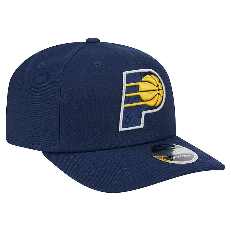 Men's New Era Navy Indiana Pacers Core Logo 9SEVENTY Stretch-Snap Hat