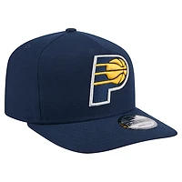 Men's New Era Navy Indiana Pacers Core Logo A-Frame 9FIFTY Snapback Hat