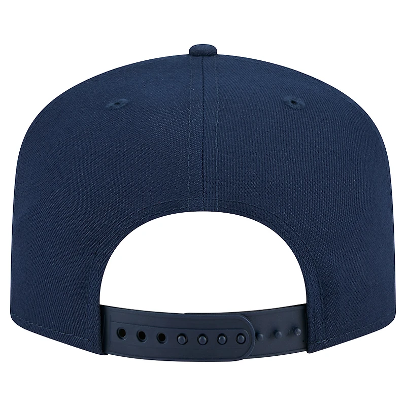 Men's New Era Navy Indiana Pacers Core Logo A-Frame 9FIFTY Snapback Hat