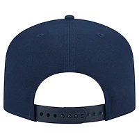 Men's New Era Navy Indiana Pacers Core Logo A-Frame 9FIFTY Snapback Hat
