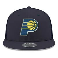 Men's New Era Navy Indiana Pacers Core Logo Meshback 9FIFTY Snapback Hat