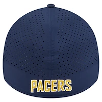 Casquette New Era bleu marine Indiana Pacers Featherweight Poly Rope Flex 39Thirty pour homme